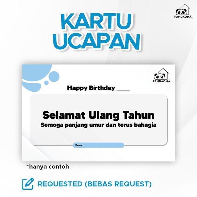 Pandaoma Greeting Card Kartu Ucapan Requested