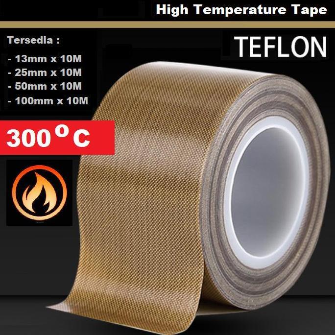 Teflon Tape Kain Kertas Isolasi Anti Panas Tahan Press Sealer Baking