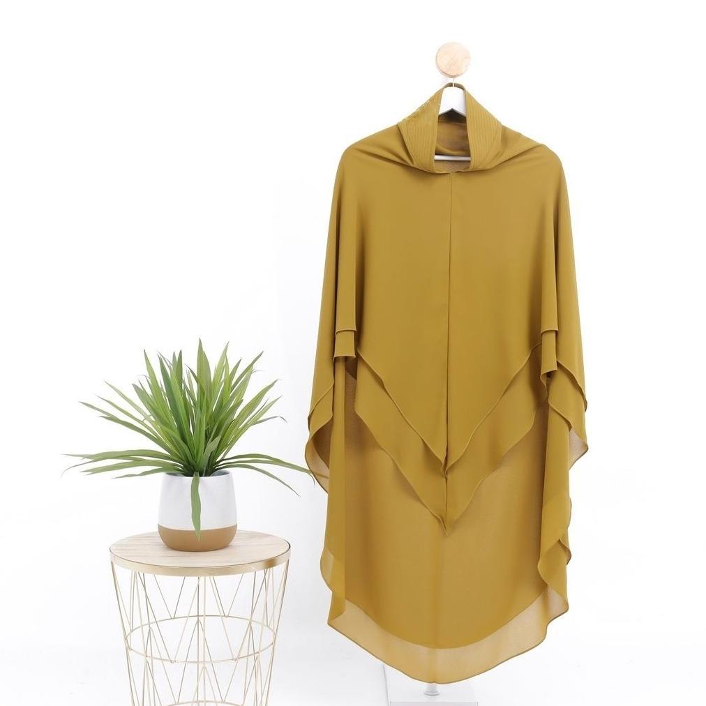 garansi jilbab khimar syar'i jumbo pet antem 2 layer ceruty