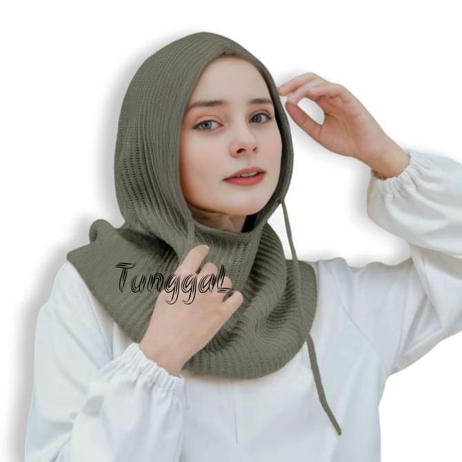 BALACLAVA Rajut / Hijab Rajut Tebal Kerudung Instan