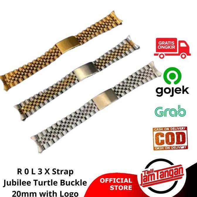 20mm Jubilee Strap End Curved Stainless Steel Tali Jam tangan