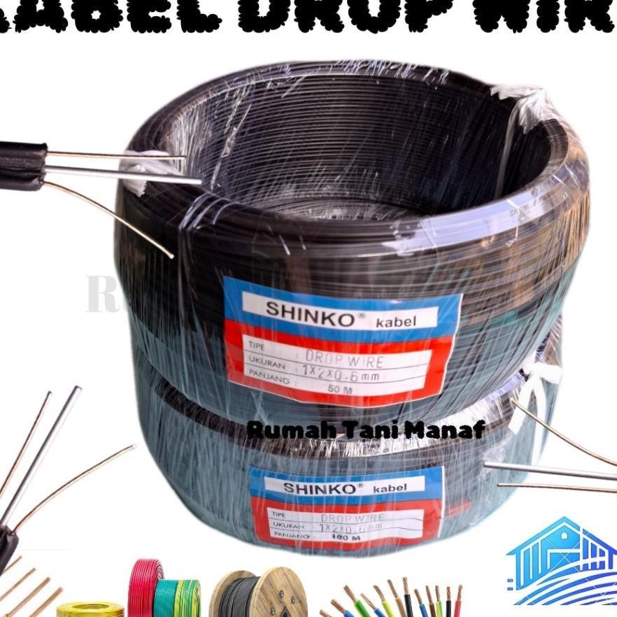 100Meter Full Kabel Telepon Kabel Telkom Kabel Drop Wire