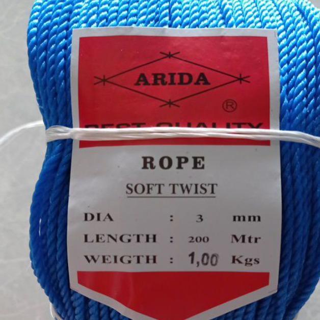 Tali Tambang Tampar 3Mm Arida 200M Tali Tambang Tampar Plastiik Tali Jaring
