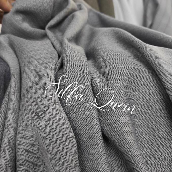 Kain Bahan Celana Salur Semi Wool Italy