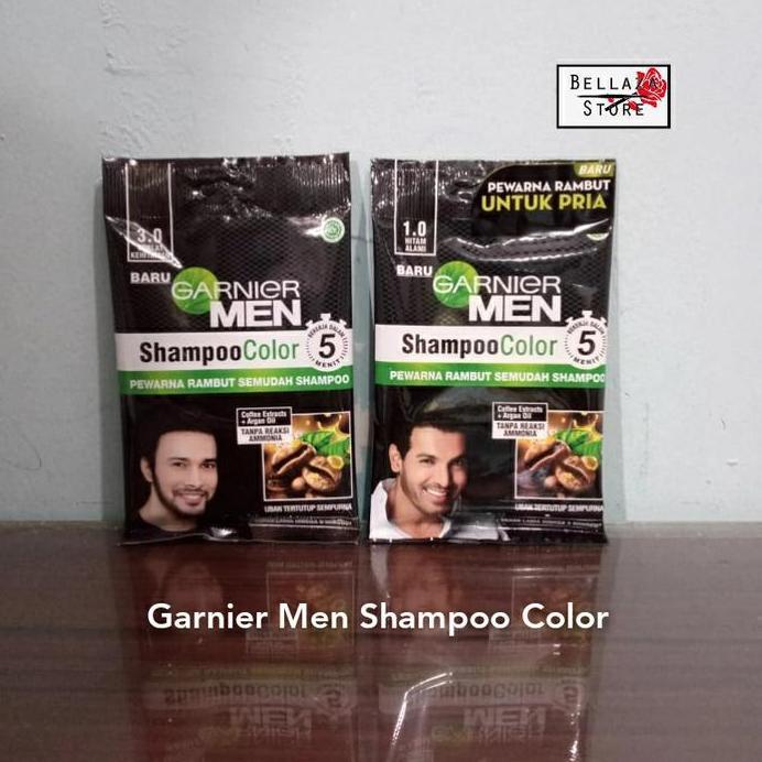 Garnier Men Shampoo Color / Pewarna Rambut Semudah Shampoo