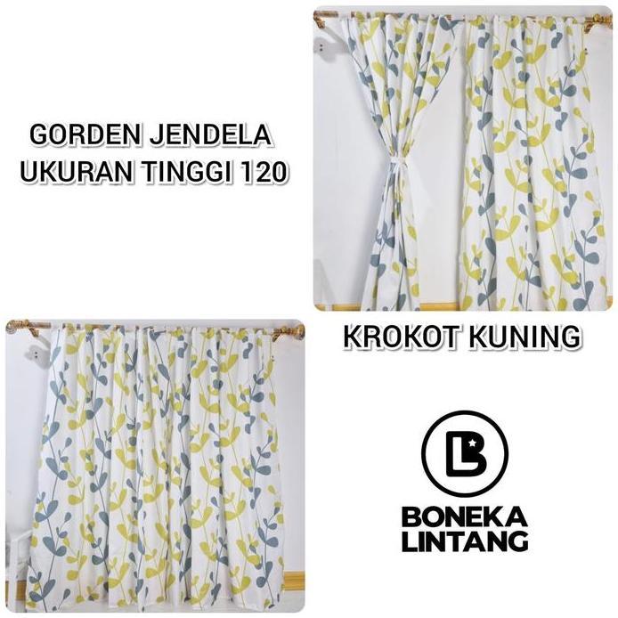 Ready stock Gorden Jendela Pendek - Korden Jendela Kamar - Hordeng Jendela Minimalis Kain Katun