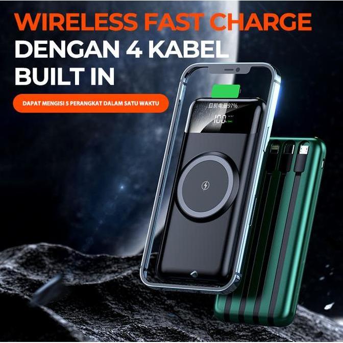 Paor- Sutu Wireless Powerbank 20000Mah Built In Cable