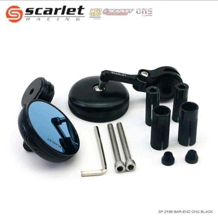 Spion Jalu Bulat Scarlet- 2186 Original Spion Bar End Spion Jalu Bulat Bar End Diameter 6Cm Motor Ve