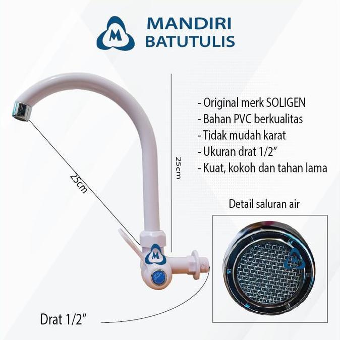 Gonew- Fluszo- Kran Angsa Solen Cuci Piring / Kran Air Soang / Kran Plastik Engkol