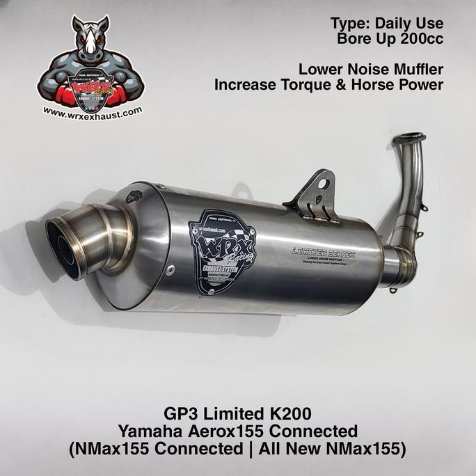 Knalpot WRX GP3 Limited K200 New Aerox155