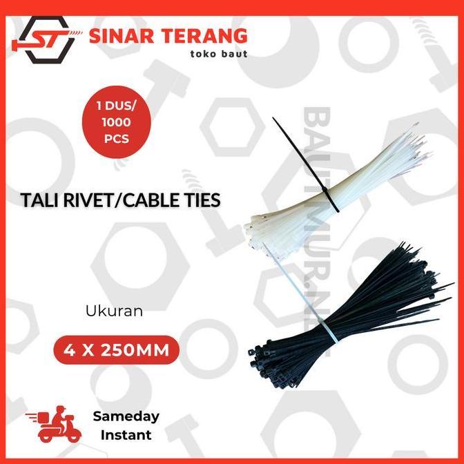 Newsave- Kabel Ties Tali Ripet 4X50Mm Pengikat Kabel 5Cm Putih
