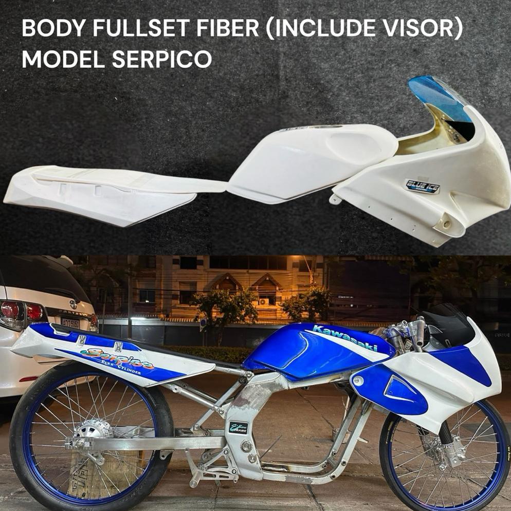 BODY FIBER SERPICO BODY FIBERGLASS SERPICO KUAT BODY FAIRING TANGKI SERPICO - BLUEICERACINGTEAM