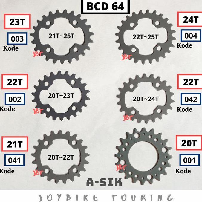 Chainring 22T Oval BCD 64