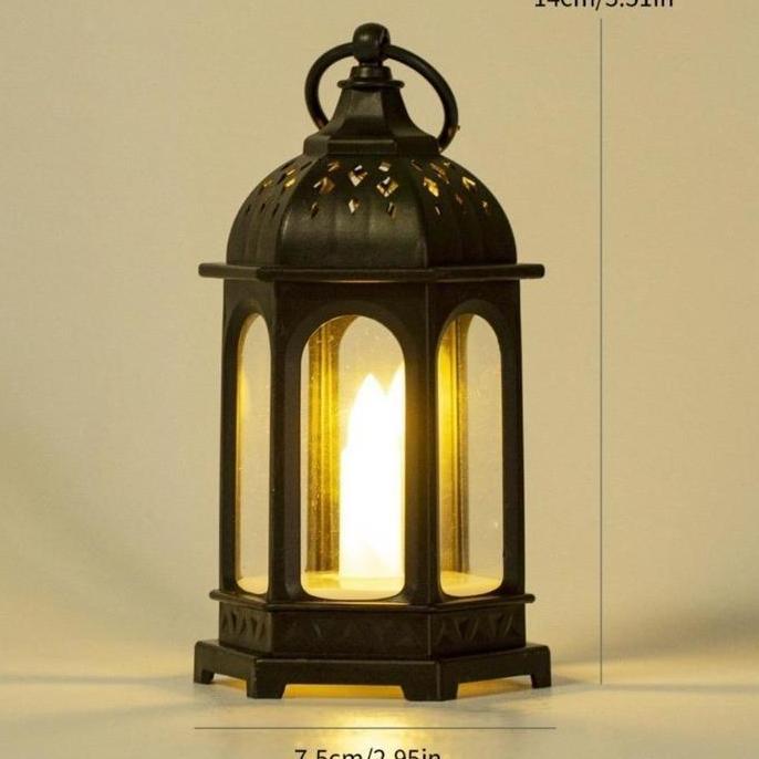 RELMARAMA Vinnatsu Lampu Lilin Gantung Bentuk Lentera Kubah Lentera Lampu Led Lentera Led Kubah Masj