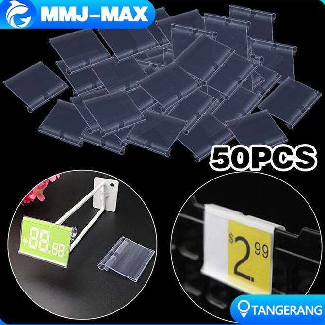 Newsave- 50Pcs Tempat Harga Rak Minimarket/Label Harga Mika/Label Harga Pvc
