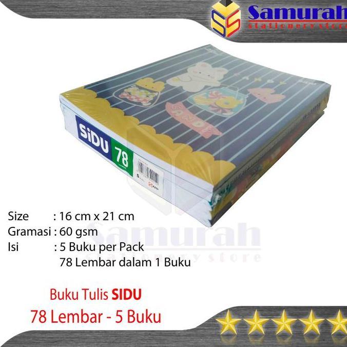 Newsave- Buku Tulis Sidu 78 Lbr / Buku Tulis Sinar Dunia 78 Lembar / Buku 78Lbr / Buku Tulis Termura
