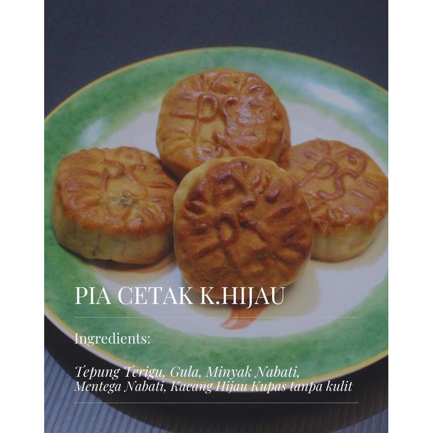 Bre- Paket Cemilan Vegetarian : Kue Pia Cetak Kacang Hitam, Kue Pia Cetak Kacang Hijau, Kue Kering K