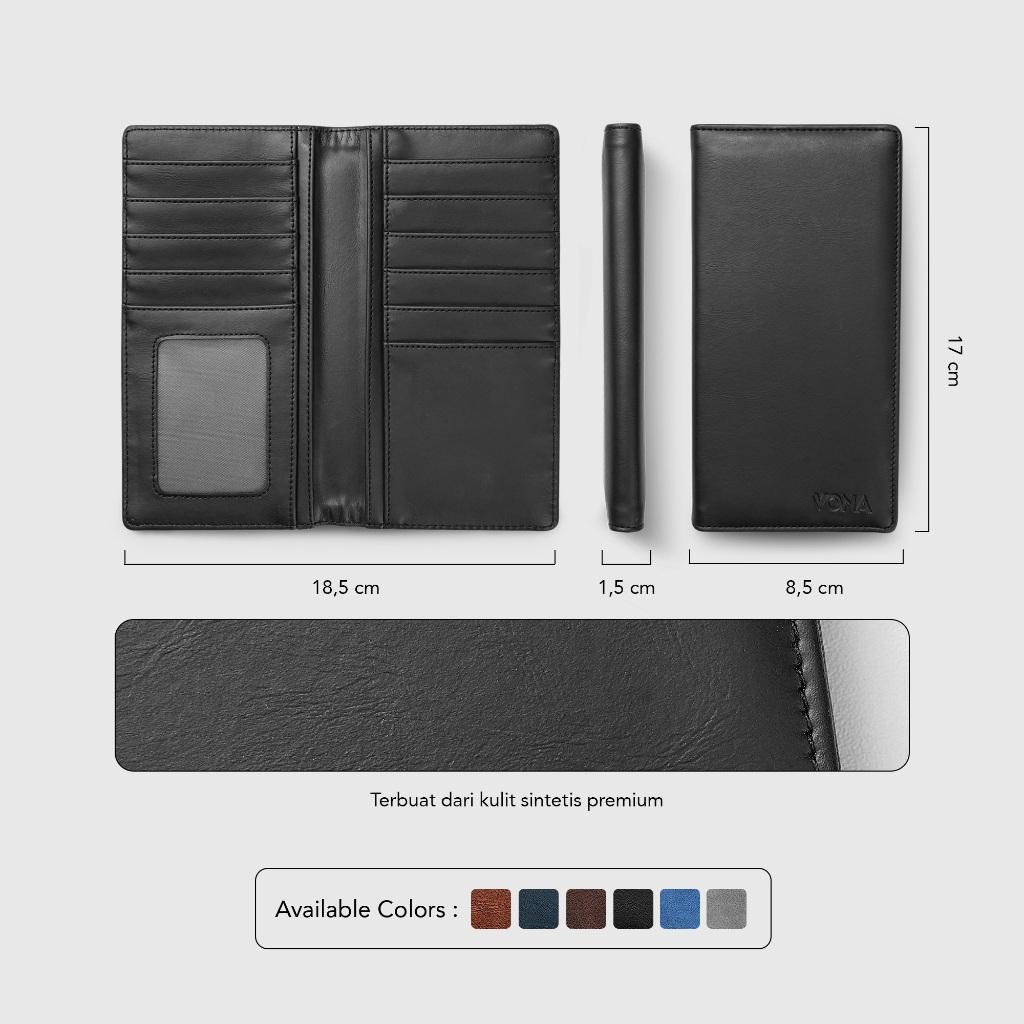Vona Hunter Long Wallet - Dompet Panjang Pria Wanita Kulit Pu