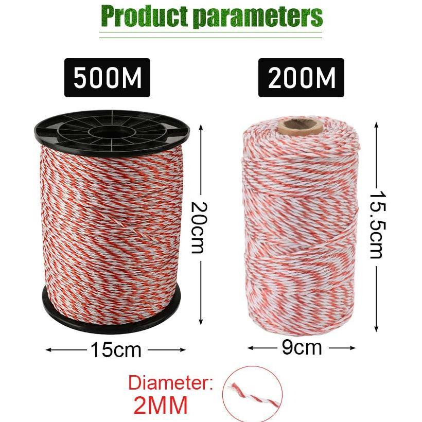 500M Kawat Pagar Kandang Listrik Polytwire diameter 2mm / Kawat Pagar Untuk Sapi Kambing Kuda / Kawa