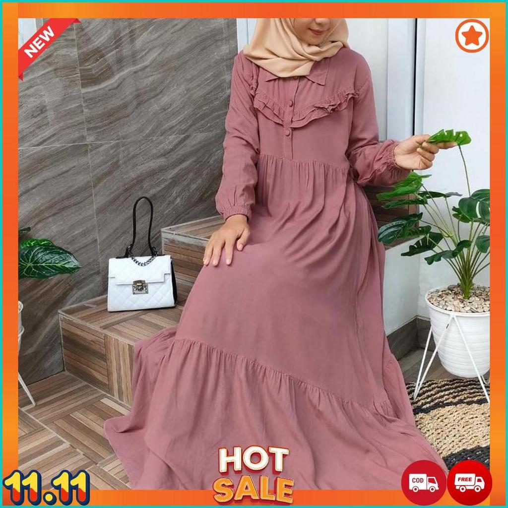 New Gamis Riska Rayon / Gamis Rayon Semi Twill / Gamis Rayon Polos [G4]