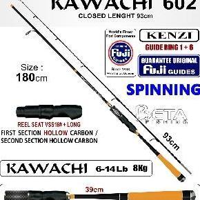KENZI Rod Pancing Kawachi 602 Joran Spin Fuji 180cm