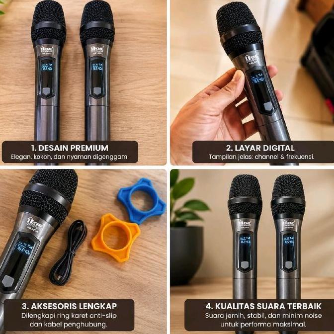 Mic Wireless Uhf - Microphone Tanpa Kabel Jernih Kualitas Bagus