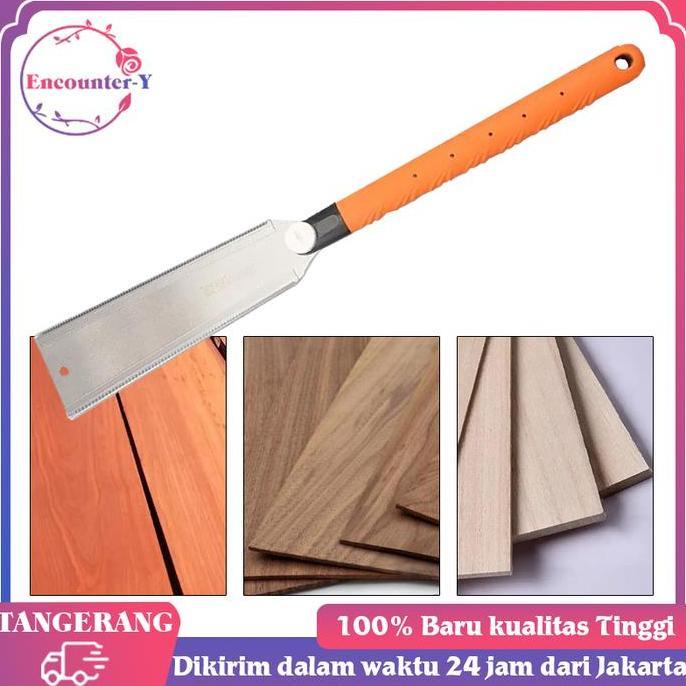 QINGACHO Gergaji Jepang 57cm Gergaji Tajam Jepang Dua Sisi Gergaji Kayu Jepang Graji Kayu Super Taja