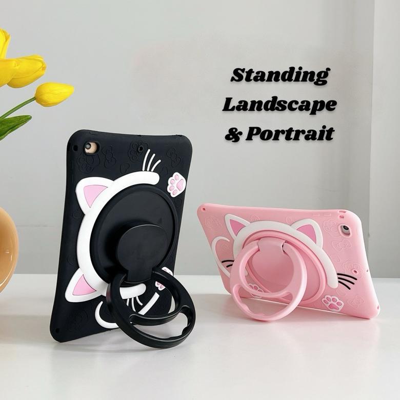 Casing Redmi Pad SE 11 inch Case Bahan Silikon Softcase Motif Lucu Bonus Pen Stylus dan Tali Slempan