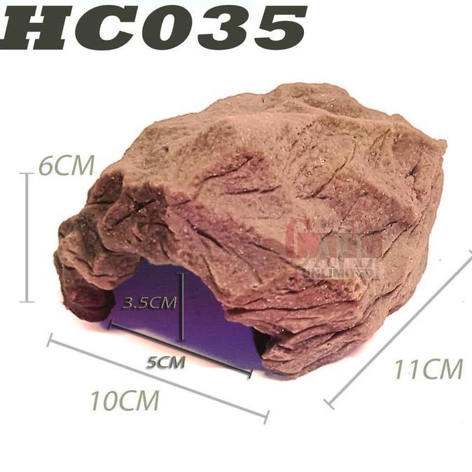 HC001M HIDEOUT HIDING CAVE GOA TEMPAT SEMBUNYI HEWAN REPTILE GECKO TOKEK LEOPARD GEKO AFT WHEELERI C