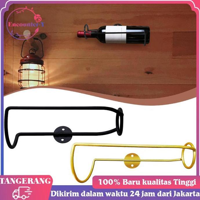 QINGACHO Rak Wine Dinding Emas Rak Botol Wine Dinding Bottle Wine Wall Holder