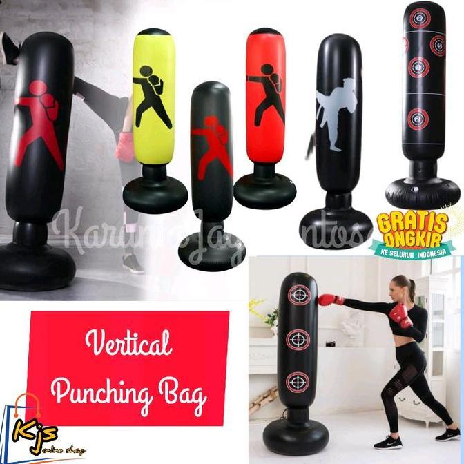 CAVARA Samsak Tinju Angin Samsak Berdiri Vertical punching bag 160cm  Boxing