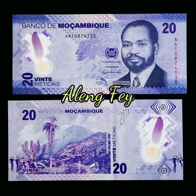 uang asing Mozambik 20 Meticais Polymer