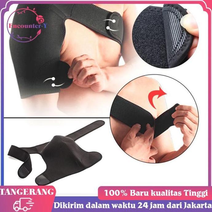 IDSTORE Shoulder Support Brace Cedera Bahu Adjustable Penyangga Bahu Alat Terapi Bahu Cedera Olahrag