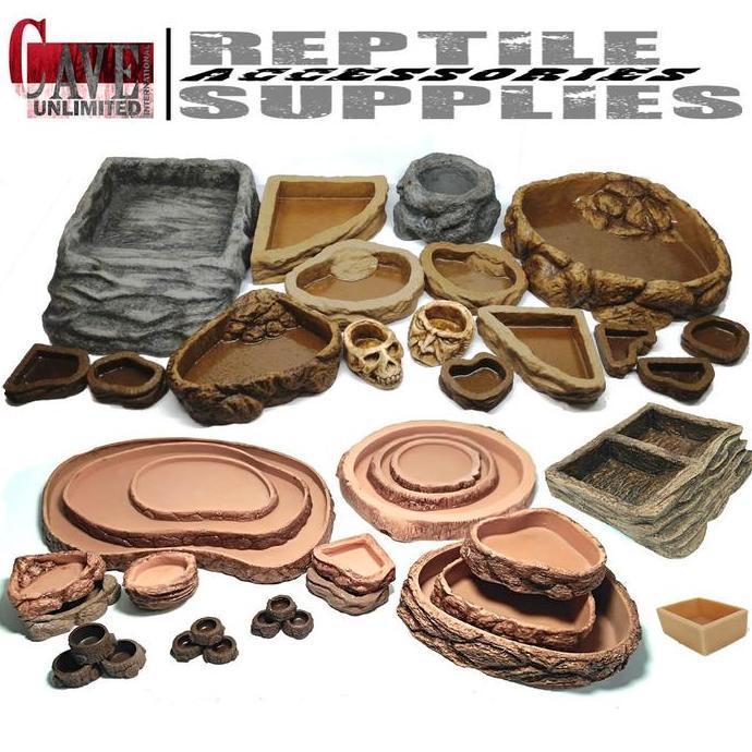WATERDISH FEEDING DISH TEMPAT MAKAN MINUM REPTILE GECKO ULAR KADAL TORTOISE KURA-KURA DARAT VARANUS 