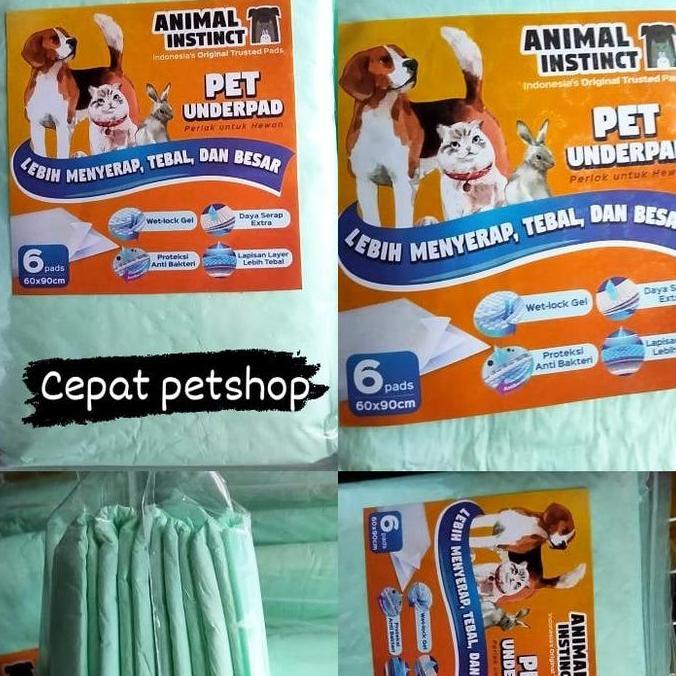 UNDERPAD PERLAK KUCING ANJING KELINCI ISI 6 PCS TEBAL & BESAR