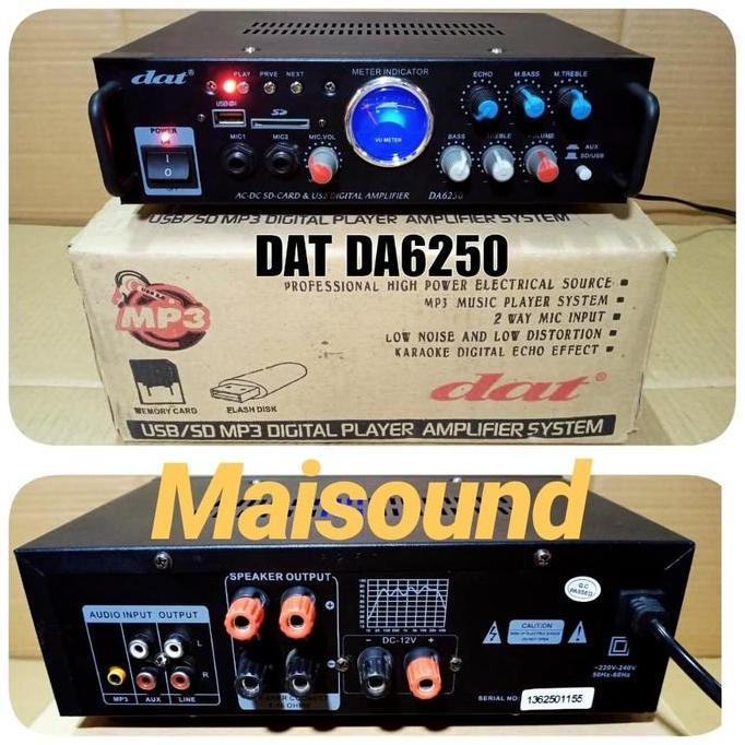 AMPLI KARAOKE DAT DA 6250 AMPLIFIER DAT DA6250 MP3 USB DIGITAL