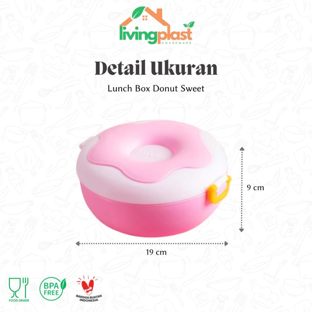 Diskont Lunch Box Donut Sweet / Kotak Makan Donat / Kotak Makan Unik / Kotak Bekal Anak Lucu