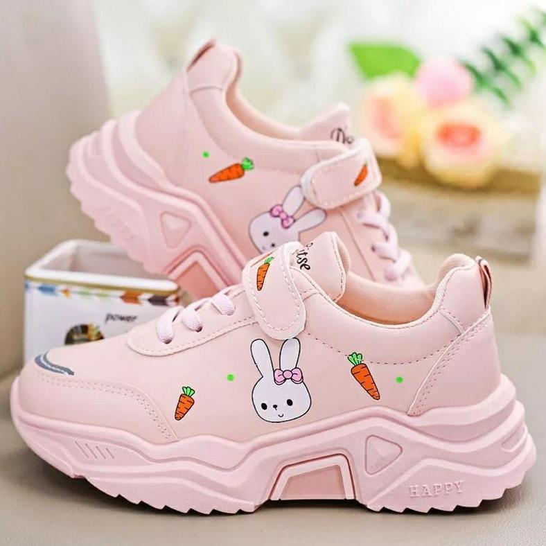 Bergaransi Sepatu Sneakers Anak Perempuan Laki Laki Rabbit Love / Sepatu Jintu Anak Perempuan