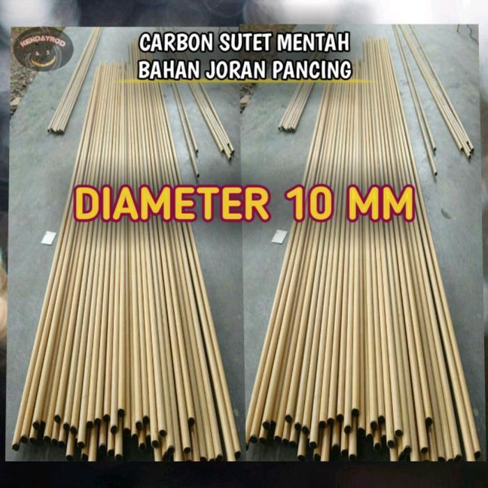 Carbon Sutet Mentah 10mm 70cm Bahan Joran