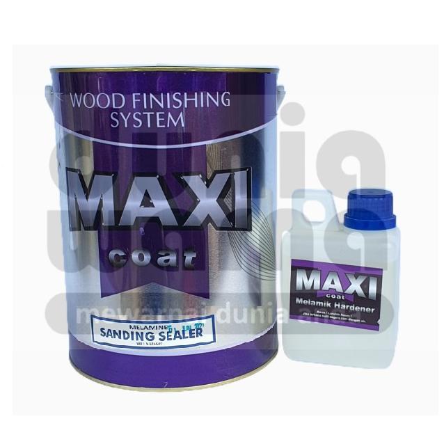 MAXI Melamine/Melamin Sanding/Sending Sealer/Clear Gloss/Kilap Dof/Doff/Matt/Matte Galon - 5 Kg Set