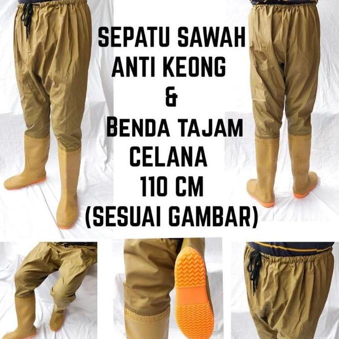 Agamisanah6 - Sepatu Bot Air Sampai Pinggang Sepatu Bot Karet / Boots Panjang Anti Air Celana Petani