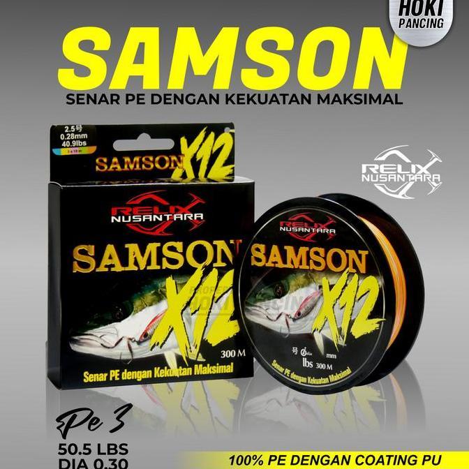 Relix Nusantara Samson X12 I Senar Pancing Benang PE [BEST SELLER] I 300 400 500 600 Meter 1 1.5 2 3