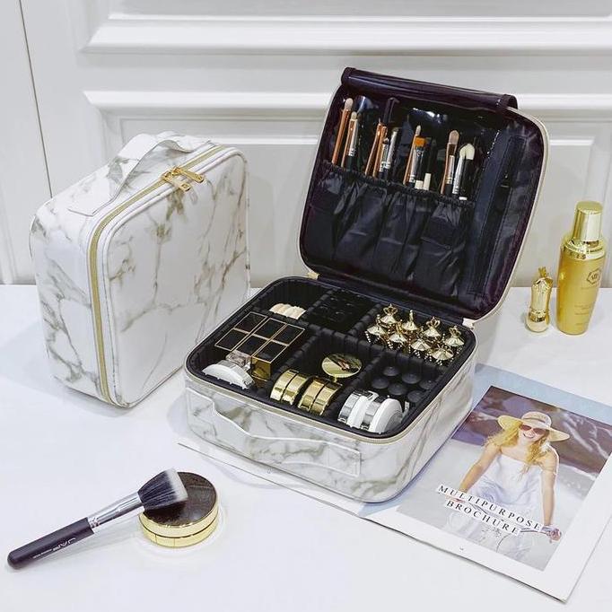 Tas Kosmetik MEWAH BESAR PREMIUM WATERPROOF - Make Up Travel Organizer Bag Wanita Tas Makeup Tas Mak
