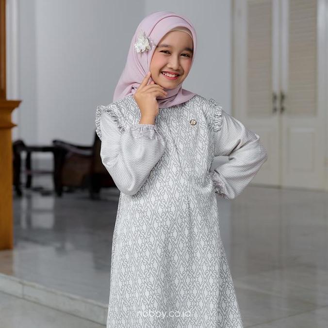 Nobby Arumya Dress Kids Gamis Anak Wanita A Line Bahan Soft Heavy Silk Baju Lebaran