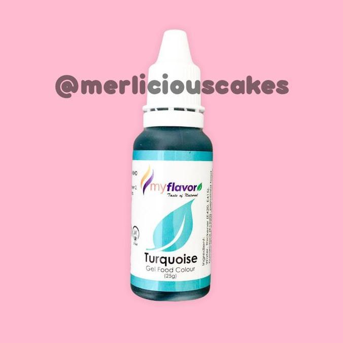 Turquoise Gel My Flavor Food Color Food Colour Pewarna Makanan