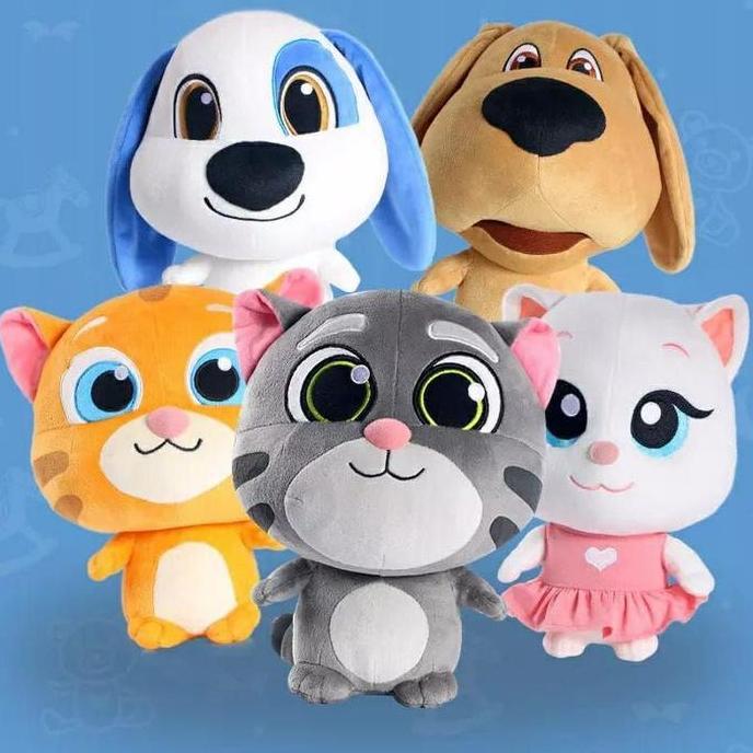 Bon- Boneka Talking Tom Cat Kucing Tom Angela Berlabel Sni Dolls Toys