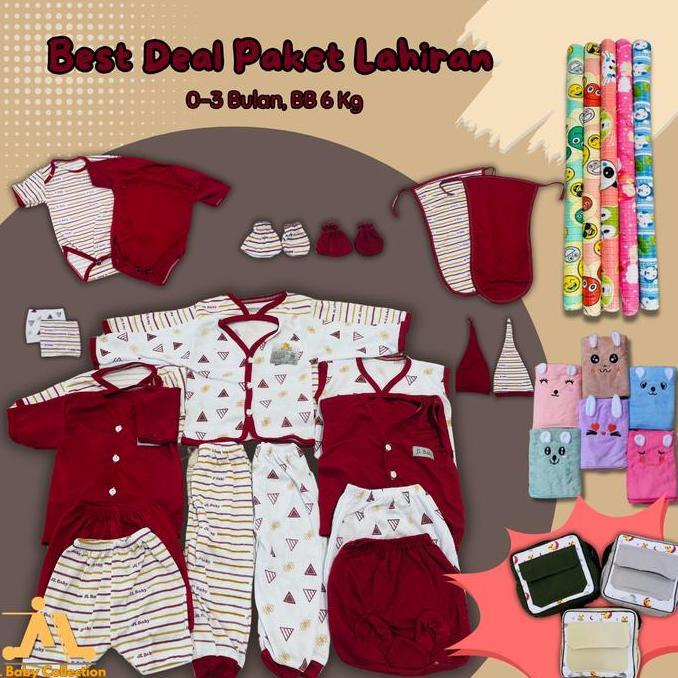 Baba- Moms_Ivana X Baby Paket Lahiran Lengkap Free Tas Handuk Dan Perlak Baju Bayi Celana Bayi Baru 