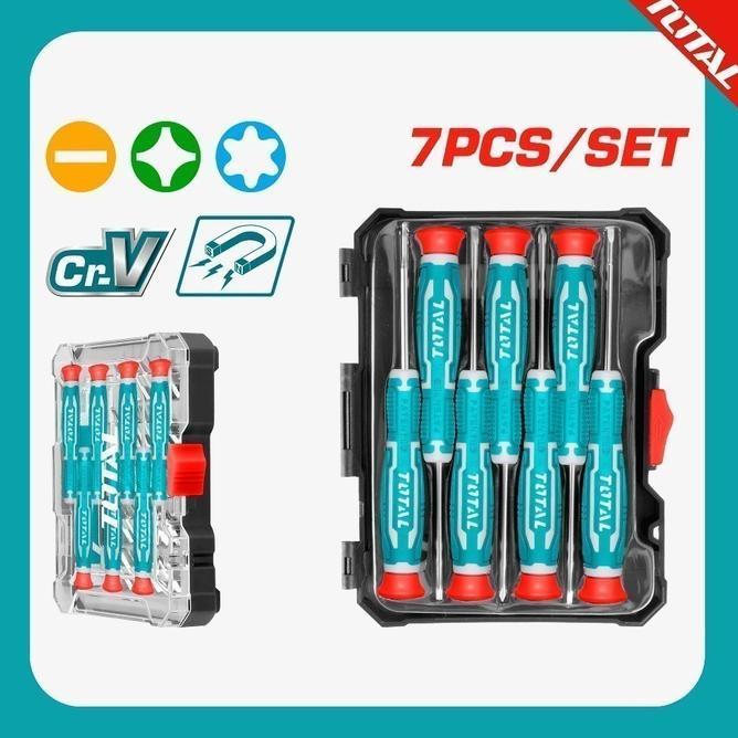 Total7 Pcs Set Obeng Presisi Tht250726 Obeng Presisi Mini Obeng Laptop Jam Tangan Elektronik Obeng S