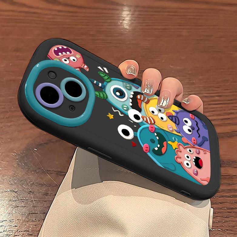 NEW Kartun monster kecil case for iphone 11 13 14 15 plus 16 13 pro max ip 12 x xr xs max hp casing 
