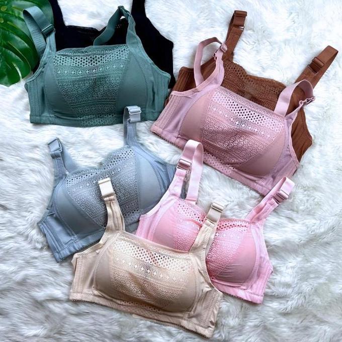 Paket 3pcs Bh Kemben 701 Kheai Guini Tanpa Kawat Kait 4 Push Up Bra Wanita Pengencang Lemak Cup B To